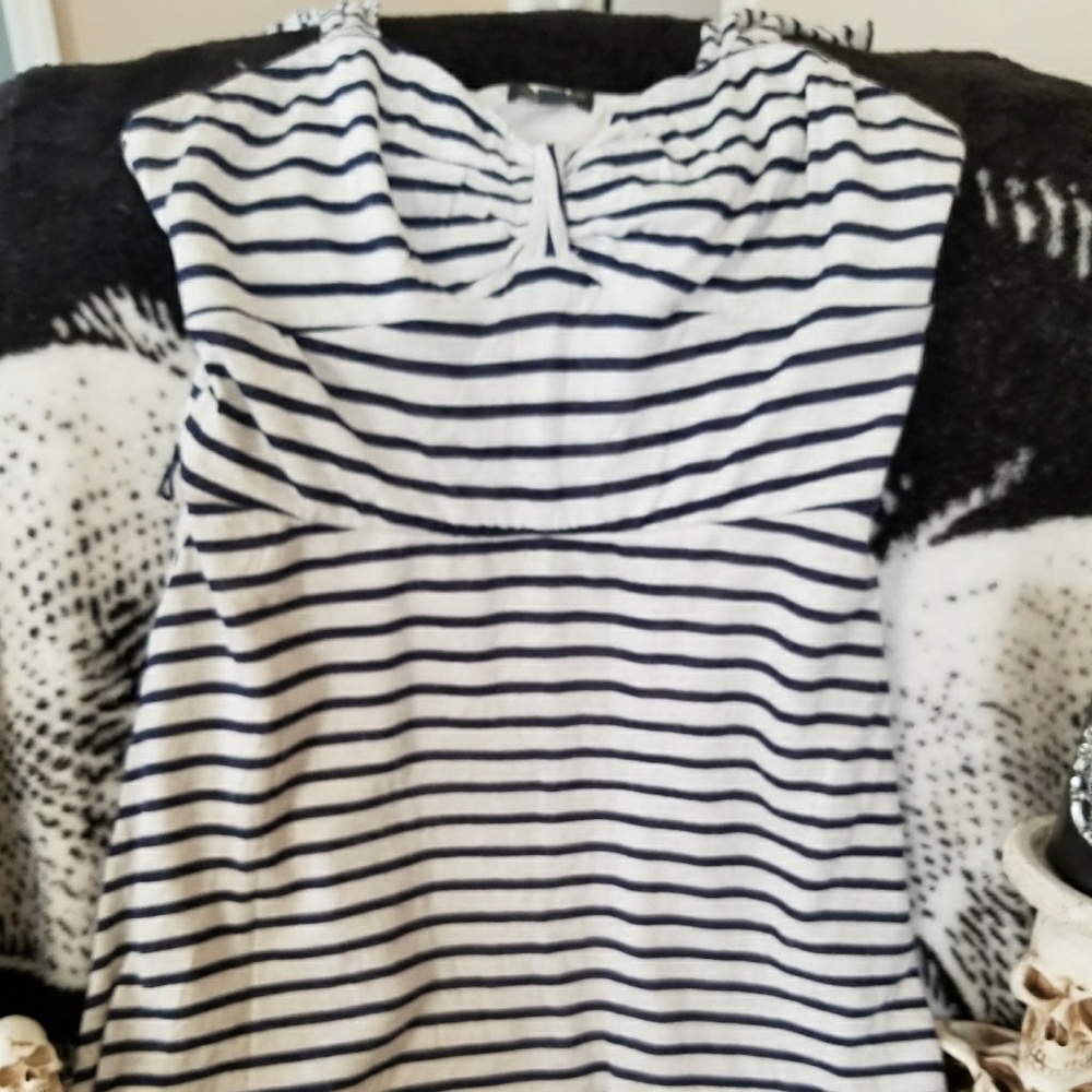 Short blue and white nautical dress